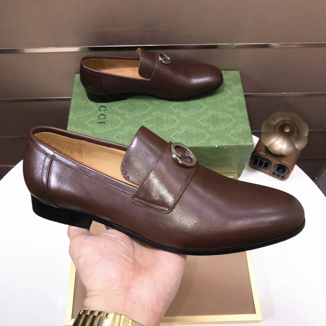 Men's shoes 💰580💰[GUCCI—Gucci] The latest high-end version of Gucci. Official website new model. Available at the same time at counters, the uppers are made of original cowhide imported from Italy/matched with the original special material splicing design concept; "highlight, high-end, grade, extravagance" and exquisite workmanship (original mesh fabric) sole: original factory special outsole size (38-45) (custom-made 45 non-returnable)